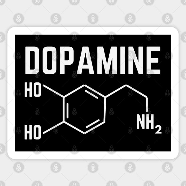 Dopamine Molecule Sticker by Stylecombinator